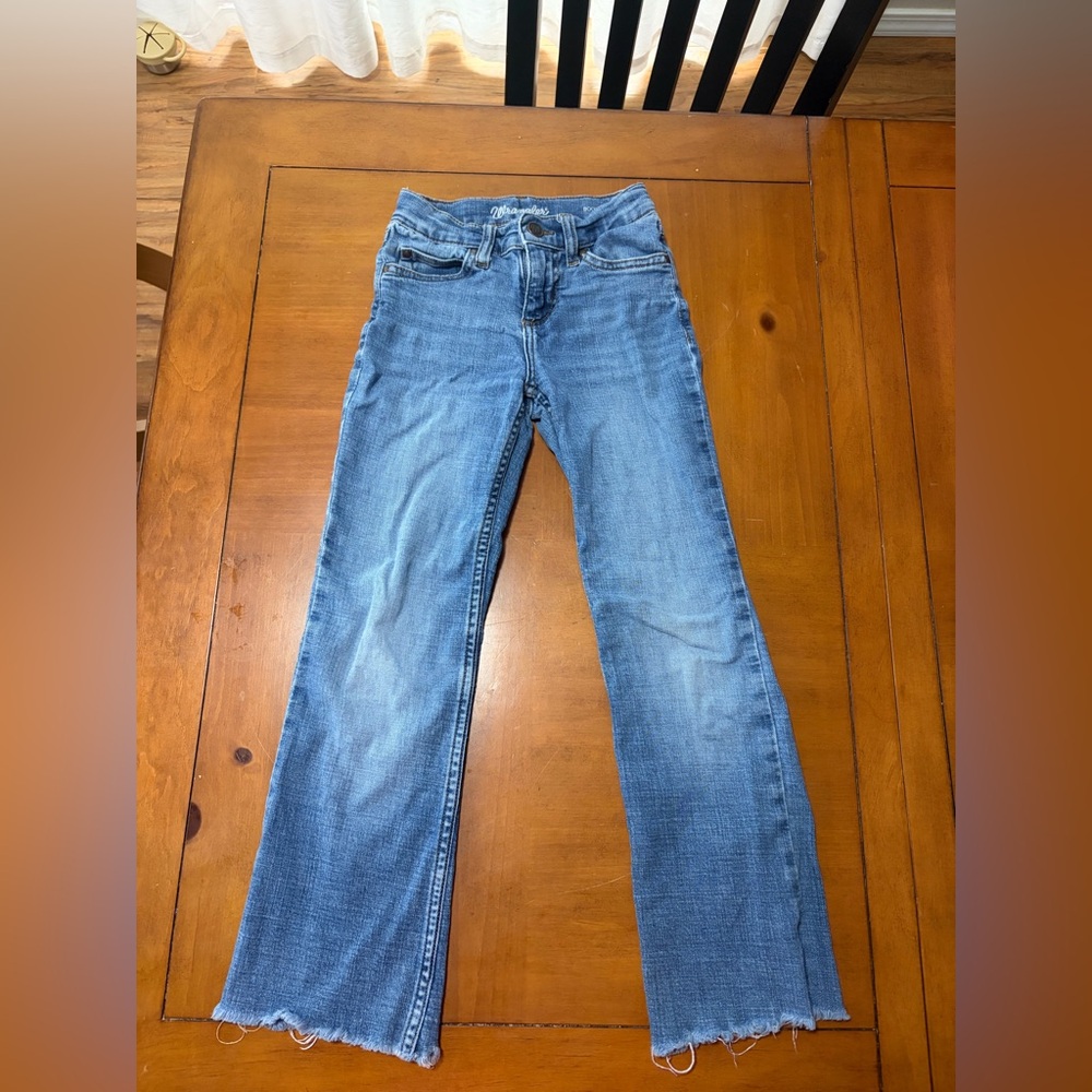 Wrangler Girls Light Blue Boot-Cut Jeans Size 8 Slim